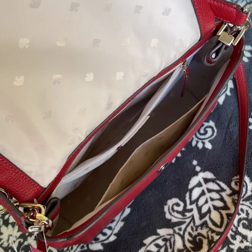 Kate Spade Leila Medium Flap Leather Shoulder Bag - Picture 13 of 16